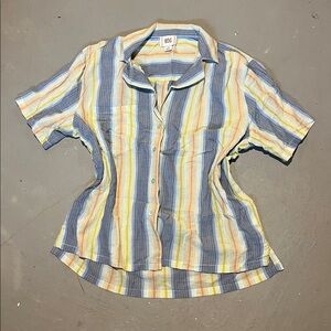 BDG Multicolor Striped Short Sleeve Shirt